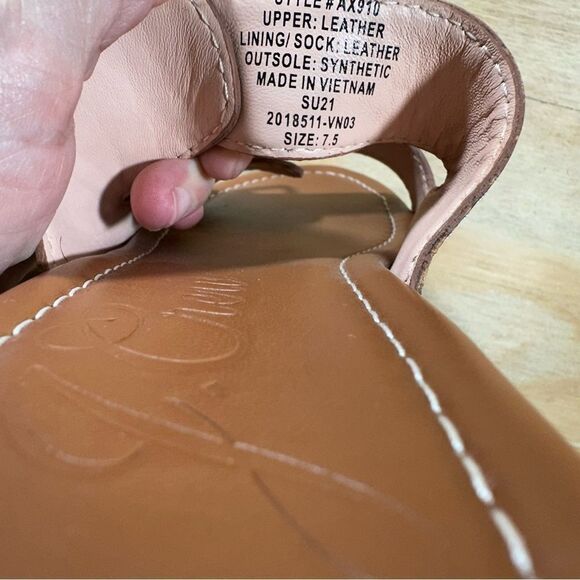 J Crew Brown Leather Double Buckle Strap Sandals Women’s Size 7.5 - Picture 7 of 8